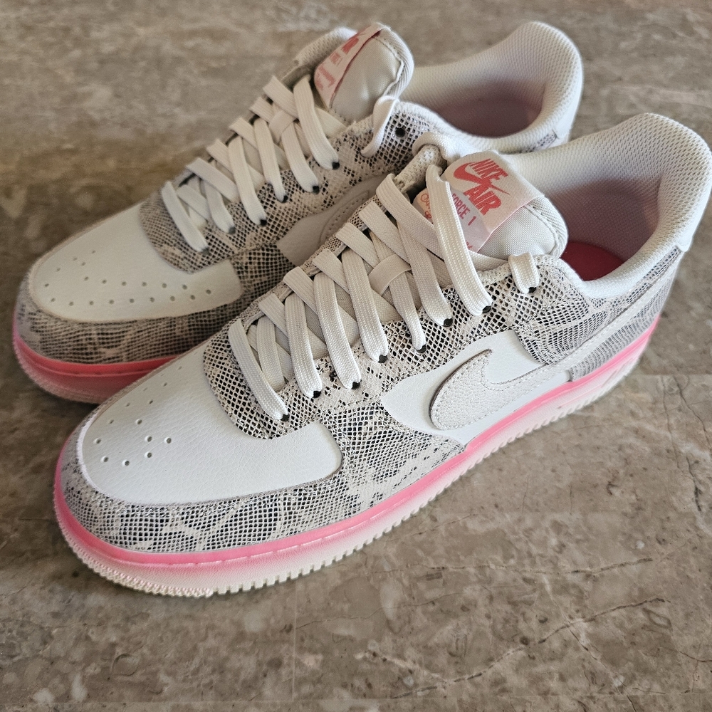 Nike air force 1 low our Force 1 snakeskin shoespink #DV1031-030 women size 10.5 - Picture 4 of 13